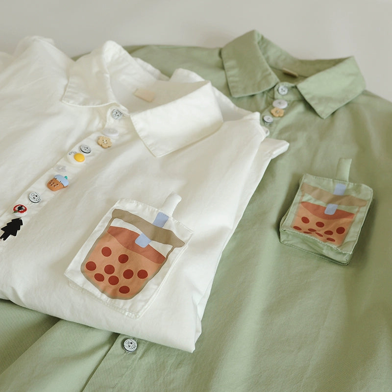 Boba Tea Candy Women Blouse