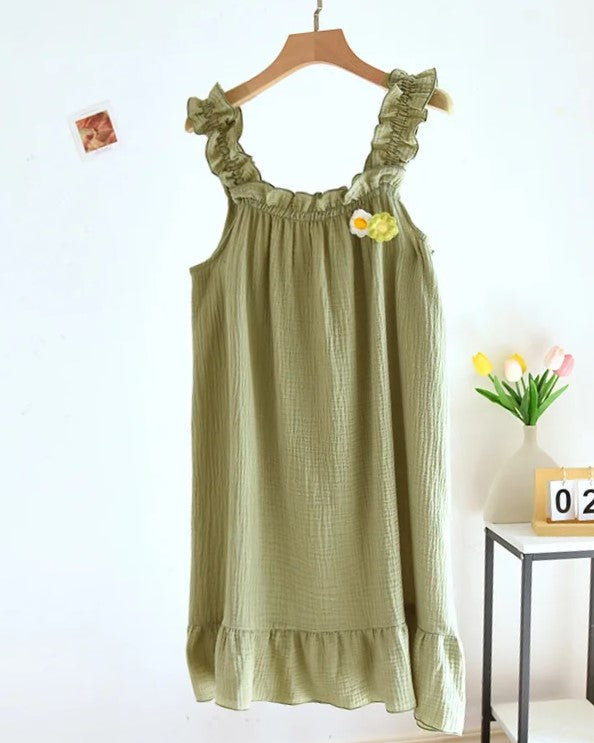 Little Daisies Sleeveless Night Dress