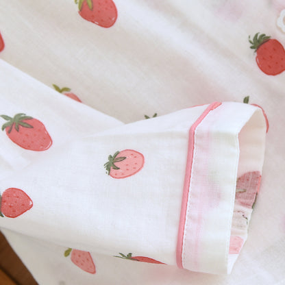 Strawberry Print Womens Pyjama Set