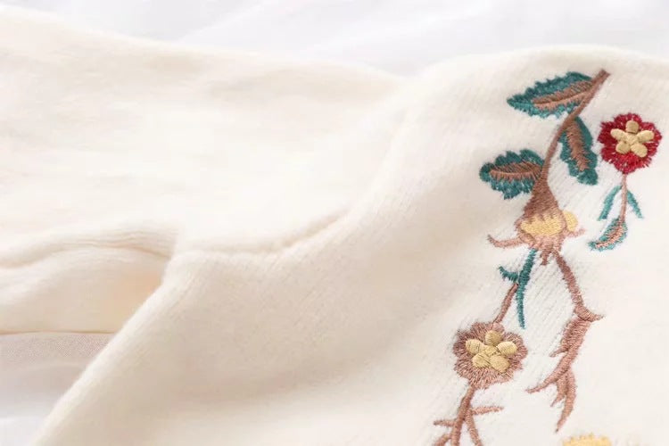 Cottage Floral Embroidered Cardigan