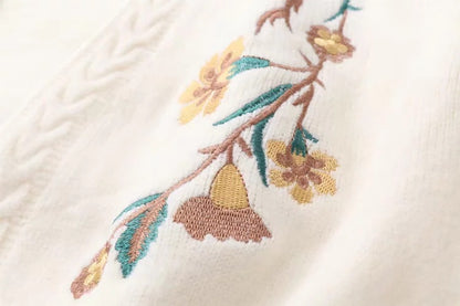 Cottage Floral Embroidered Cardigan