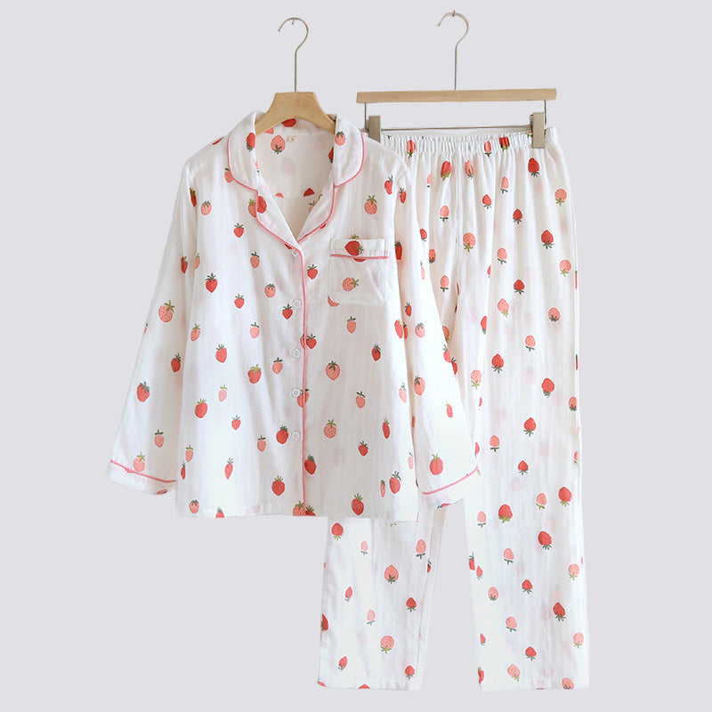 Strawberry Print Womens Pyjama Set