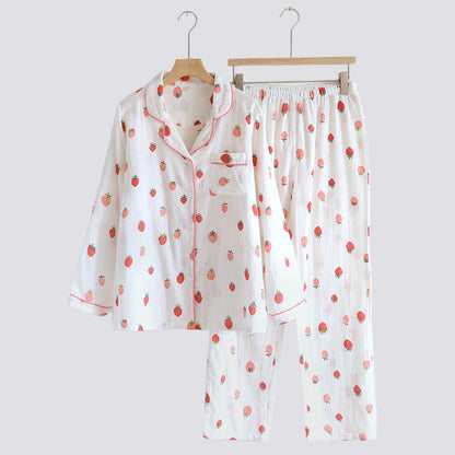 Strawberry Print Womens Pyjama Set