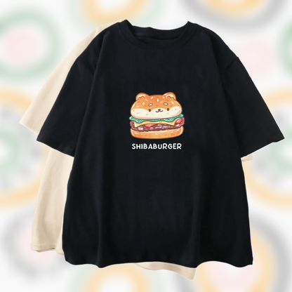 Funny Shiba Inu Burger T-Shirt