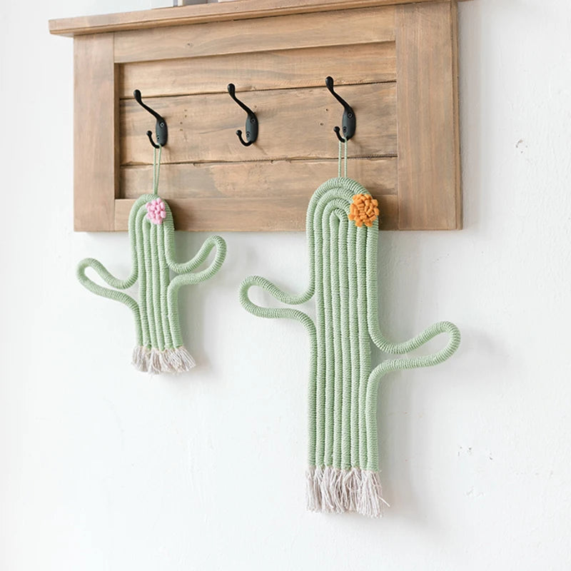 Macrame Hanging Cactus (set of 2)