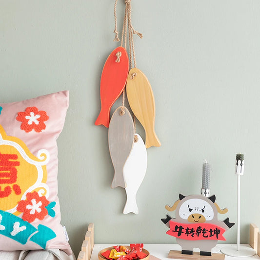 Scandinavian Wooden Fish Hanging Decor