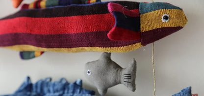 Scandi Colourful Fish Decor Hanging