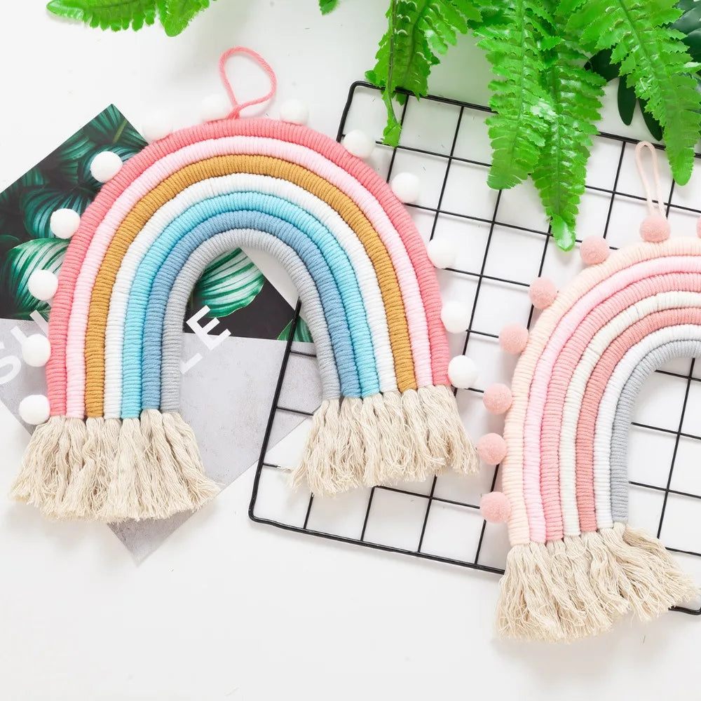 Macrame Rainbow Hanging Decor