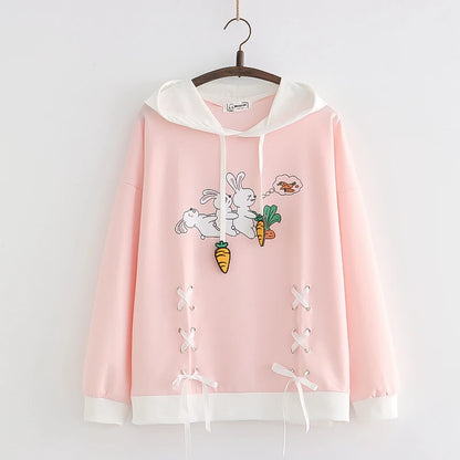 Carrot Harvest Bunny Hoodie Sweaters