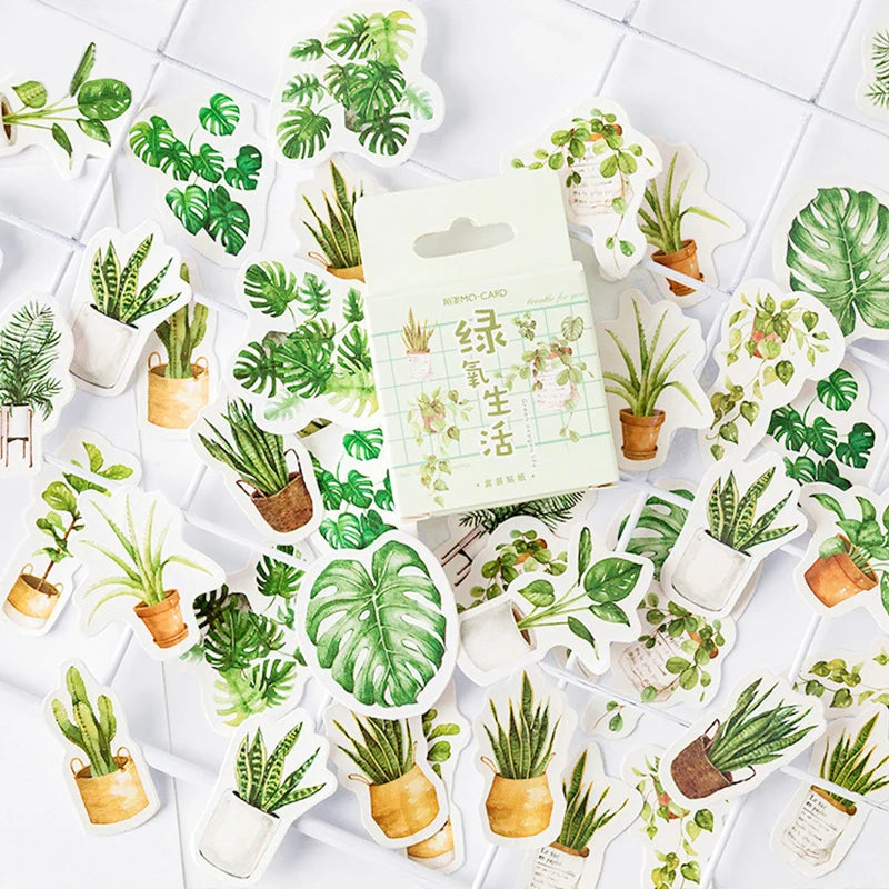 Green Houseplant Stickers