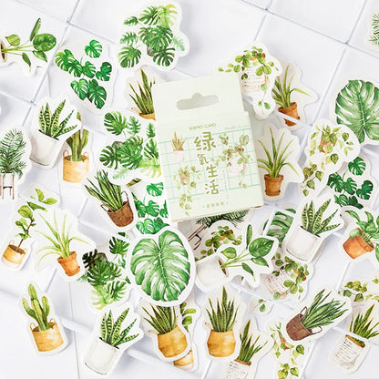 Green Houseplant Stickers