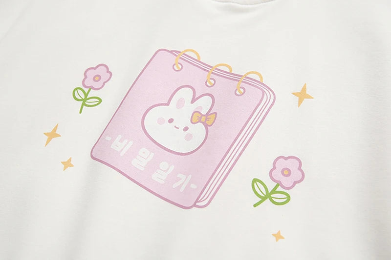 Kawaii Rabbit Calendar Print Sweaters