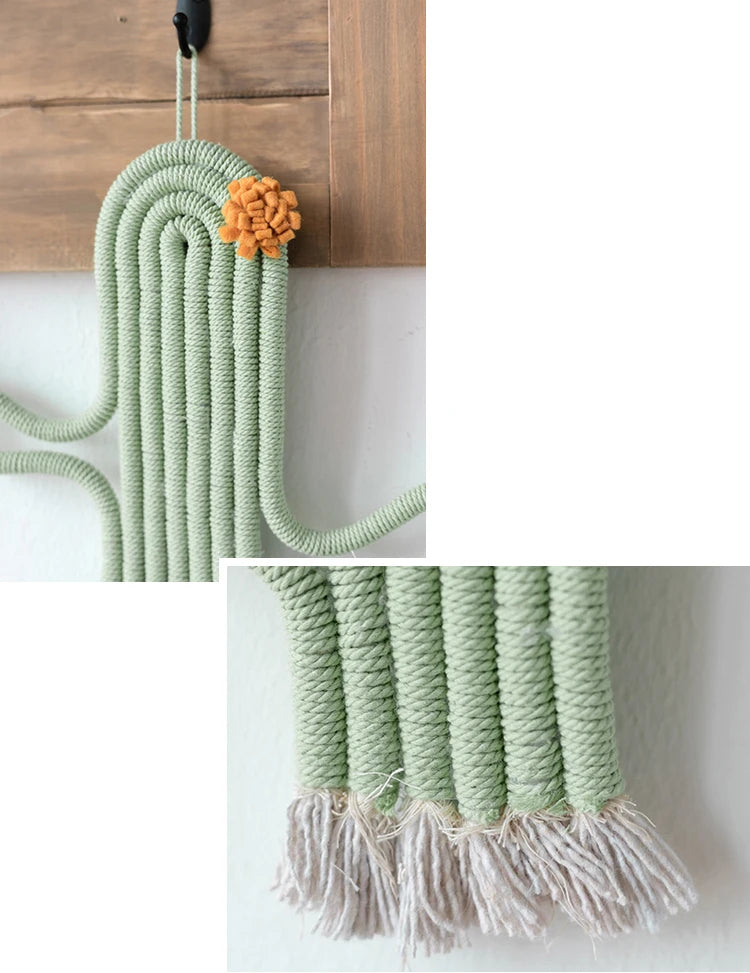 Macrame Hanging Cactus (set of 2)