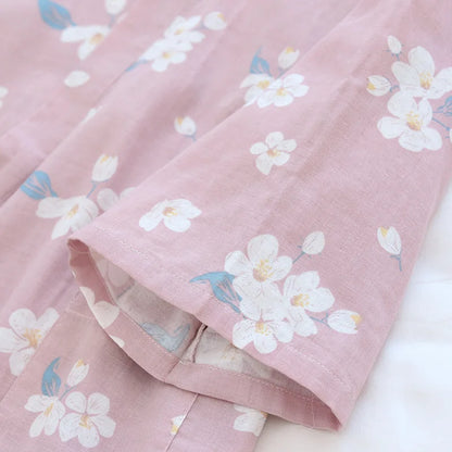 Spring Blossoms Kimono Style Pyjamas Set