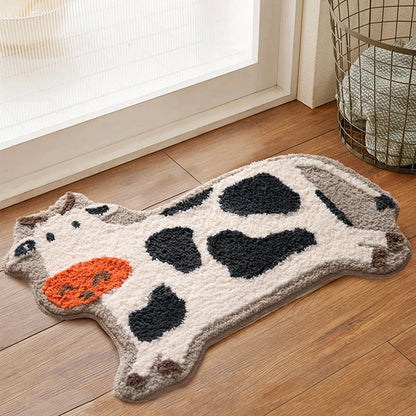 MooMoo Cow Fluffy Rug