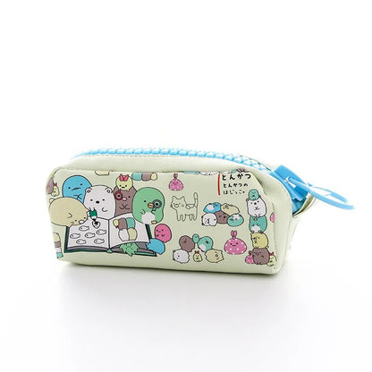 Kawaii Sumikko Zipper Pencil Case Cute Cartoon Animal Pencil Bag Pen Case Big Zipper Storage Pouch Organizer for Pens Stationery Items Gift School Supplies hanarii shop