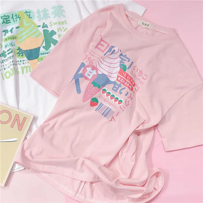 Matcha Strawberry Ice Cream T-Shirt