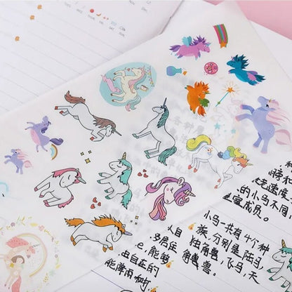 Rainbow Unicorn Stickers (set of 6)