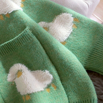 Kawaii Sheep Oversized Cardigan (one size)