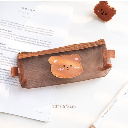 Cute Little Bear Pencil Case, Large Capacity Pencil Case, Cartoon Bear Pouch,  Cute Storage Bag, Stationery Gift, Student Supplies, Pen Case -  Norway