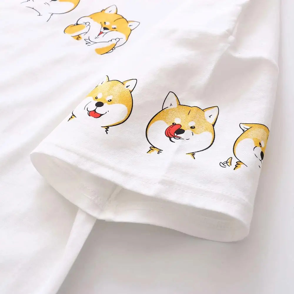 Kawaii Shiba Inu Funny Print T-Shirt