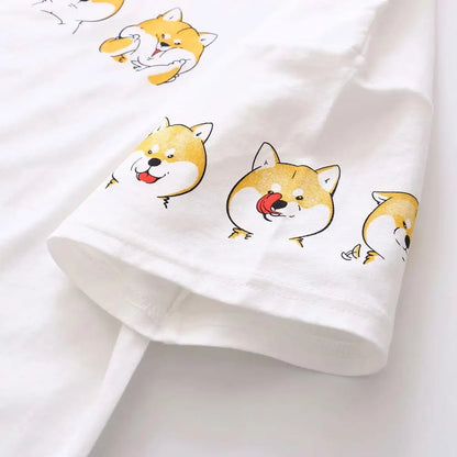 Kawaii Shiba Inu Funny Print T-Shirt