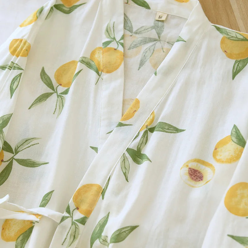 Sweet Lemon Kimono Style Pyjamas Set