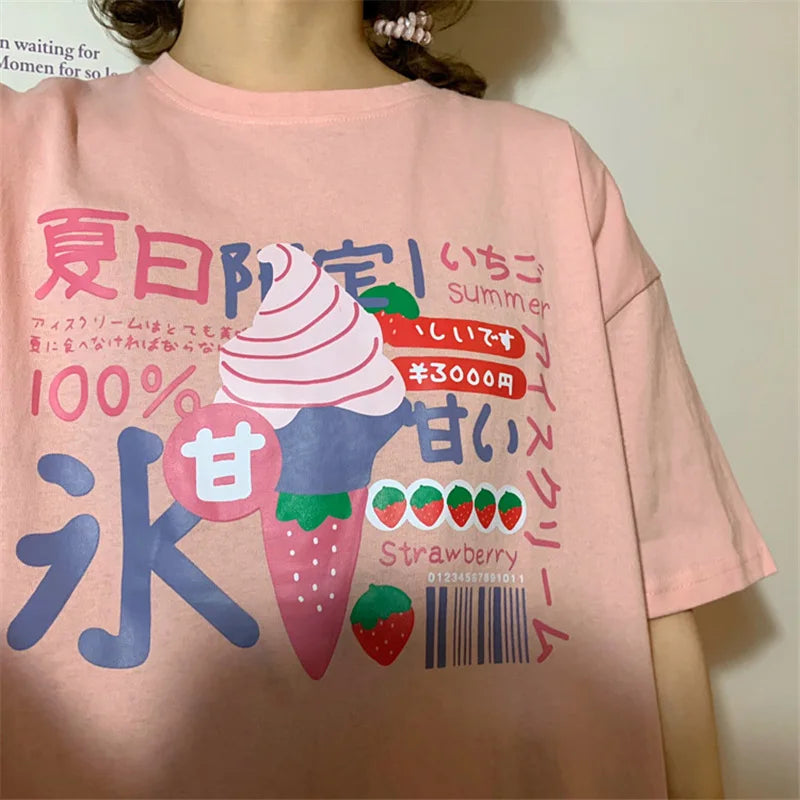 Matcha Strawberry Ice Cream T-Shirt