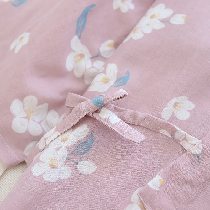 Spring Blossoms Kimono Style Pyjamas Set