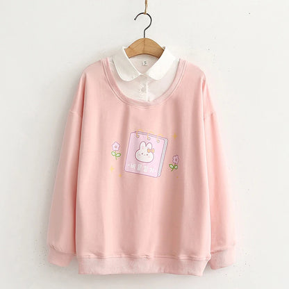 Kawaii Rabbit Calendar Print Sweaters