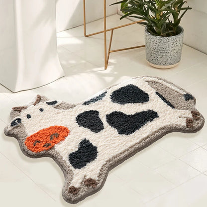 MooMoo Cow Fluffy Rug