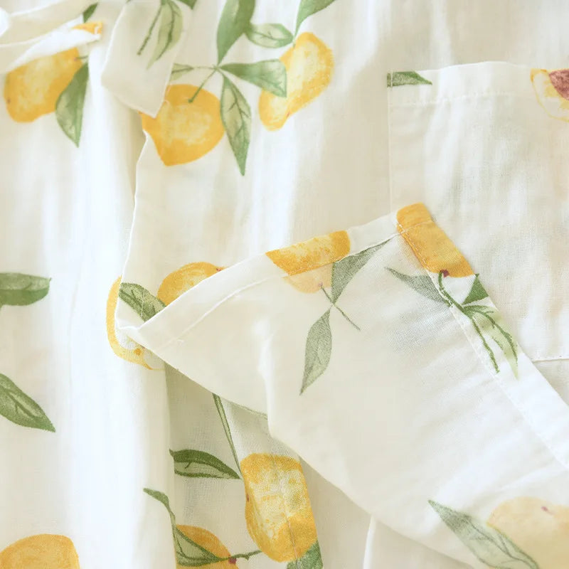 Sweet Lemon Kimono Style Pyjamas Set