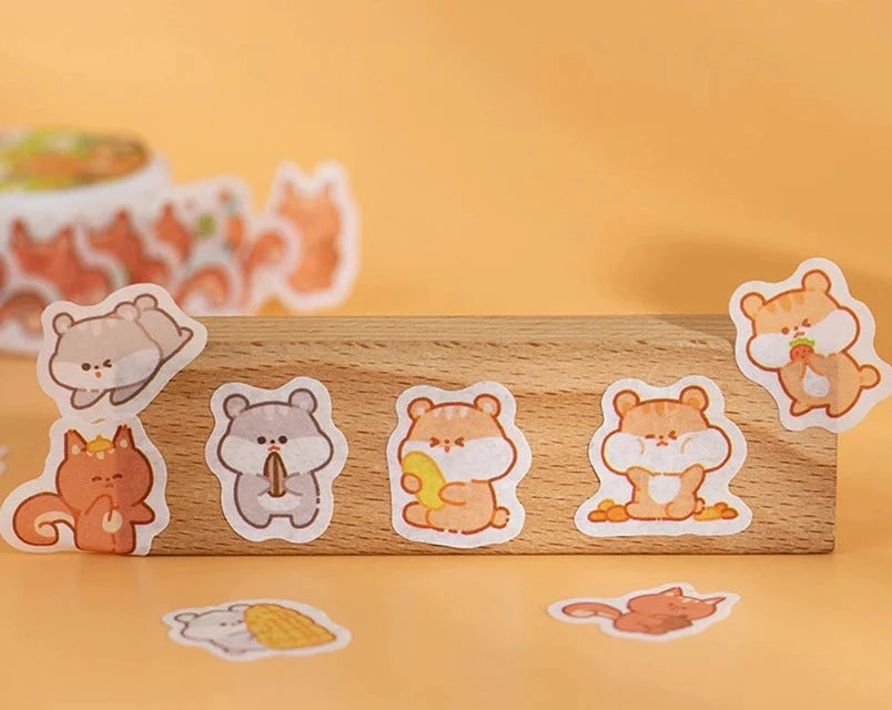 Cartoon Hamsters Hazelnut Stickers Washi tape Kawaii Stationery scrapbooking decorative diary