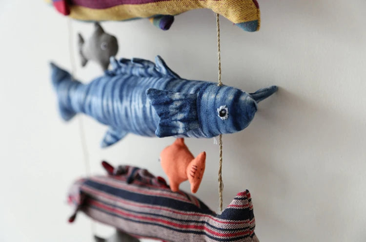 Scandi Colourful Fish Decor Hanging