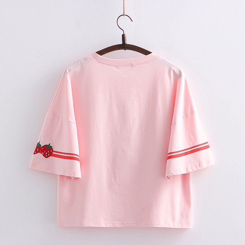 Strawberry Rabbit Print Top (one size)