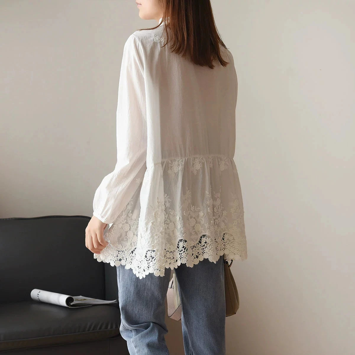 Floral Lace Doll Blouse