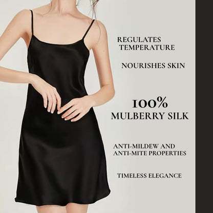 Pure Silk Nightdress Suspender Skirt