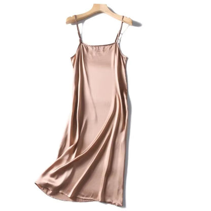 Pure Silk Nightdress Suspender Skirt