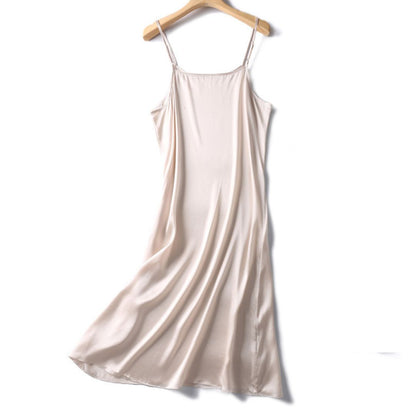 Pure Silk Nightdress Suspender Skirt