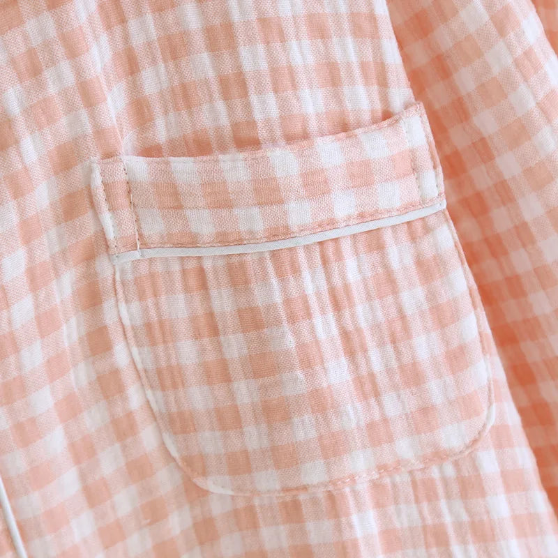 Cosy Gingham Cotton Pyjama Sets