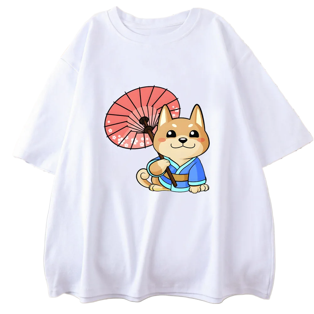 Sakura Day Kimono Shiba Inu Print T-Shirt