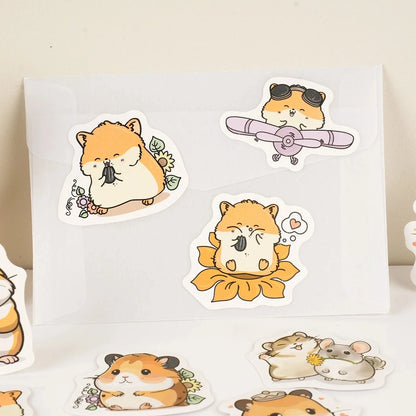 Kawaii Hamster Mini Stickers Set