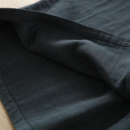 B&Y Black Cotton Blouse with Colourful Buttons