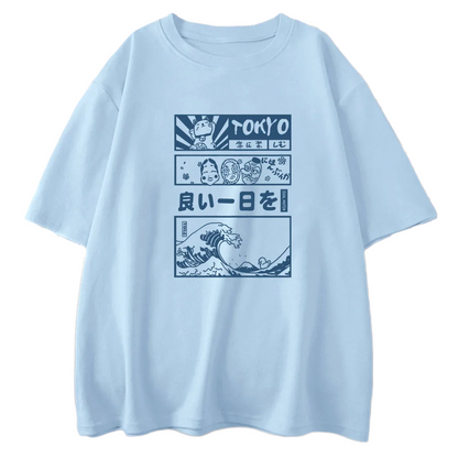 Tokyo Manga Summer Print T-shirt