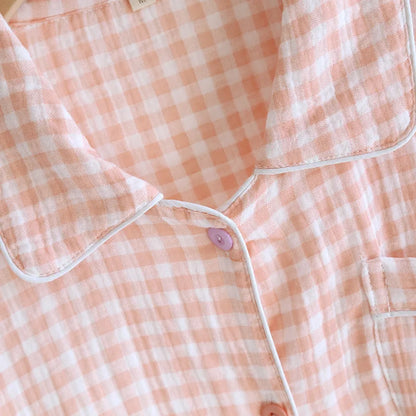 Cosy Gingham Cotton Pyjama Sets