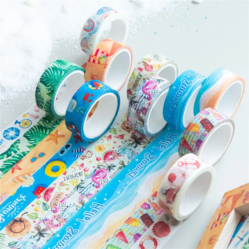 Summer Beach Day Washi Tapes (set of 10)