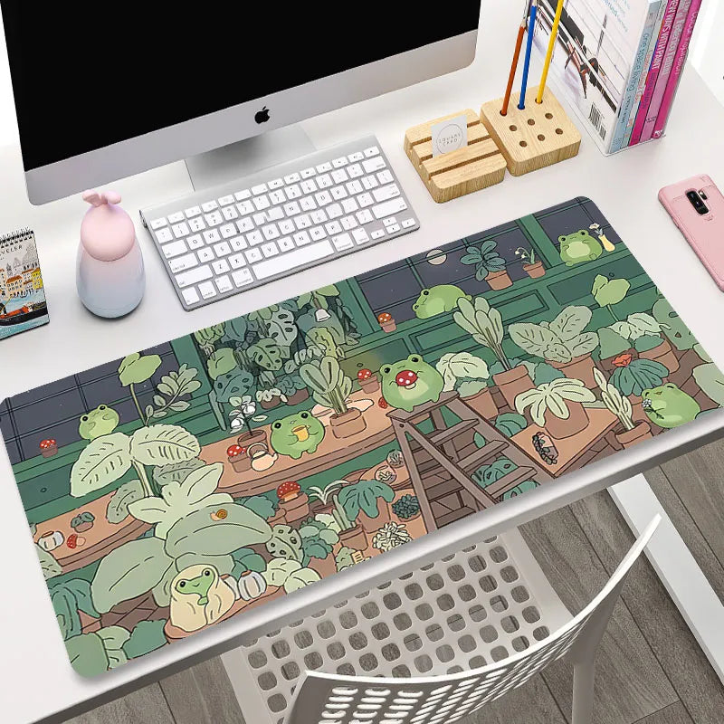 Froggy Greens Botanical Deskmat