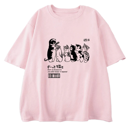 Kittens Shower Time Manga Style T-Shirt