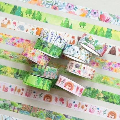 Spring Woodland Washi Tapes (set of 10)