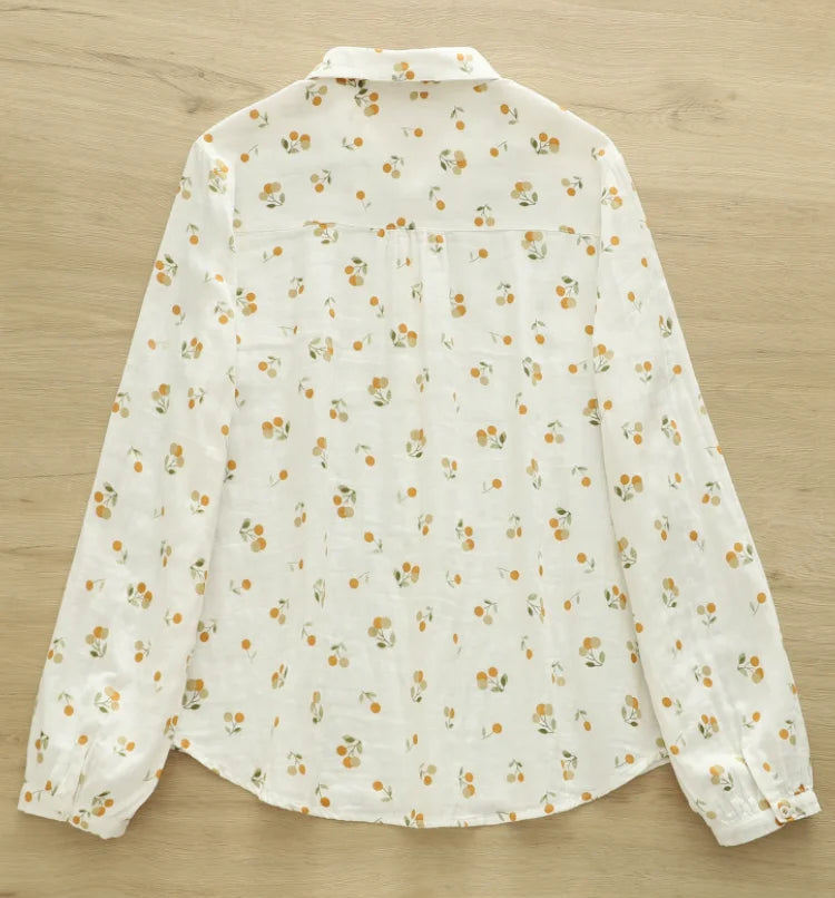 Cherry Print Women Blouse
